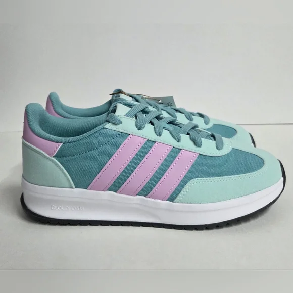 Size 6 - Adidas Run 70s 2.0 J Mint Lilac Sneakers - Picture 3 of 10